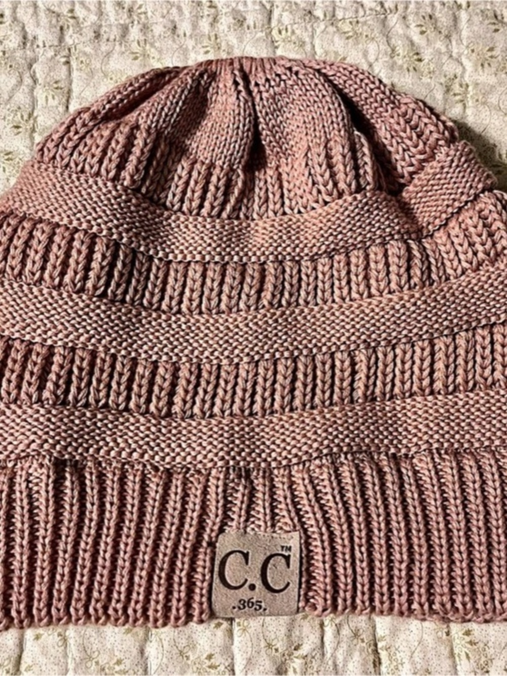 C.C Pink Knit Beanie Like New